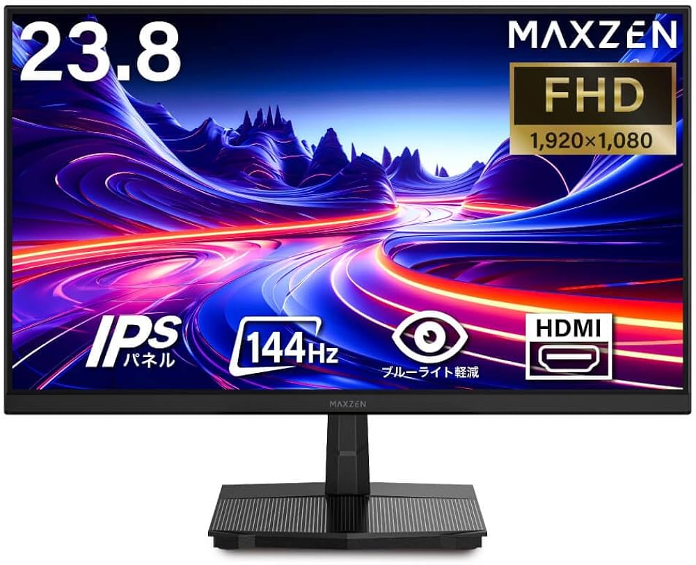 Amazon.co.jp: MAXZEN モニター 23.8インチ 144Hz FHD pcモニター