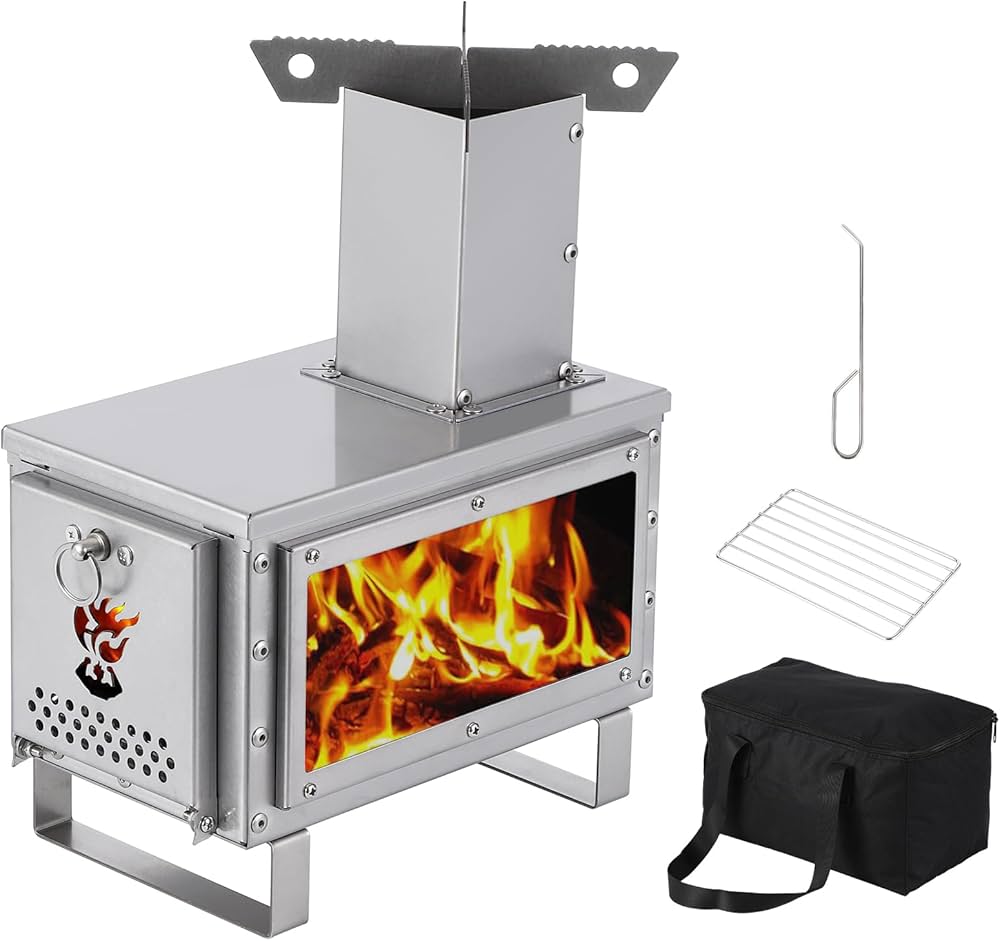 Amazon | Euker ロケットストーブ 薪ストーブ ステンレス 折りたたみ