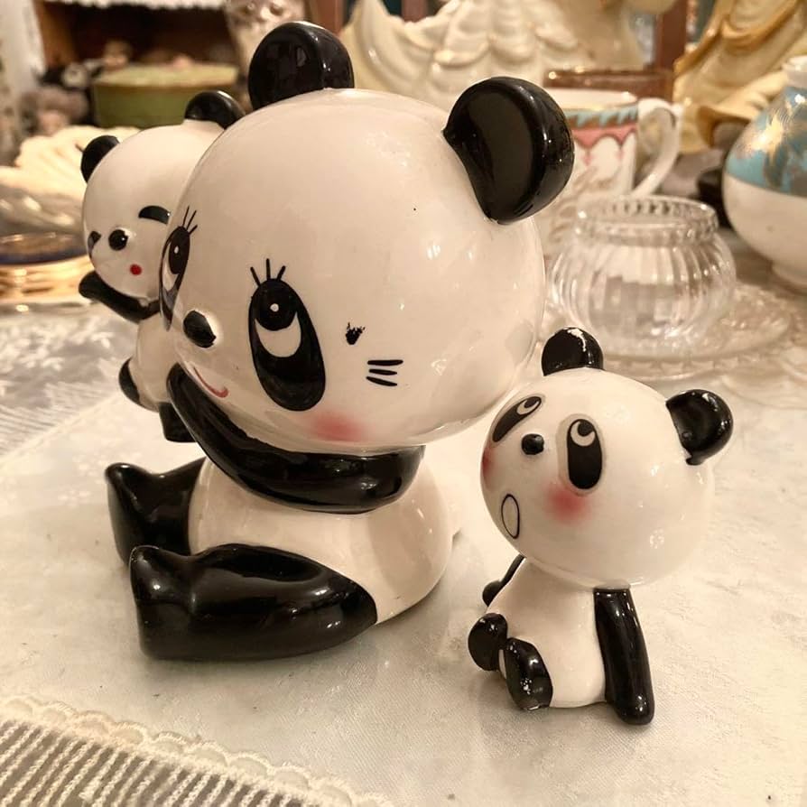 内藤ルネの陶器2点セット 黒猫 パンダ 【公式通販】