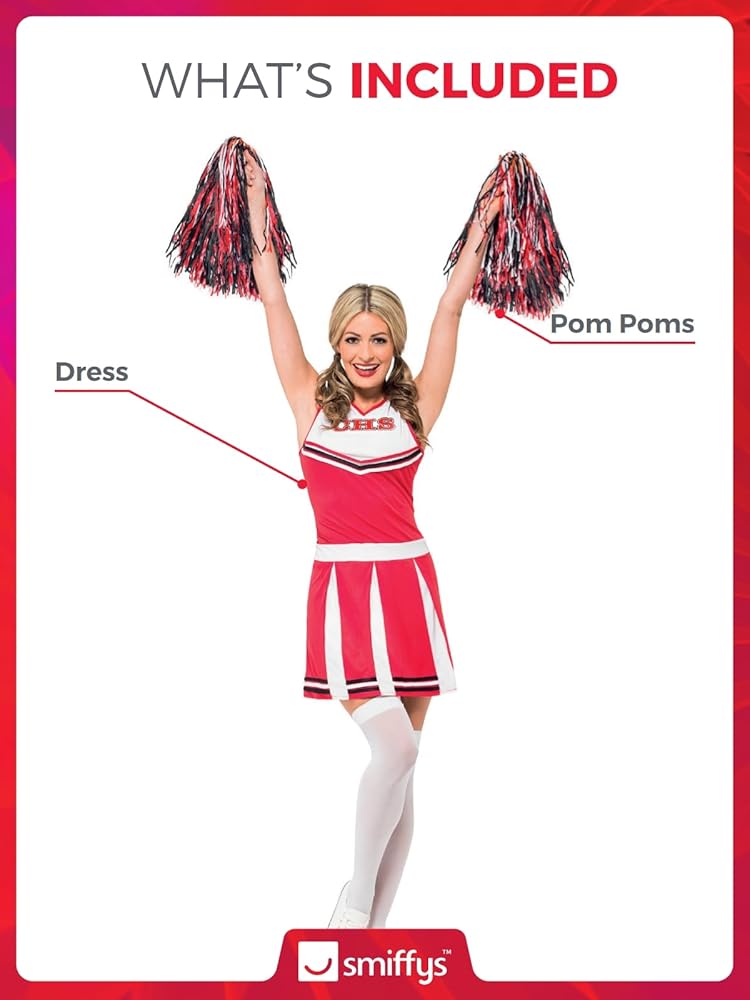 Amazon.co.jp: チアリーダー 赤 衣装、コスチューム ユニフォーム 大人