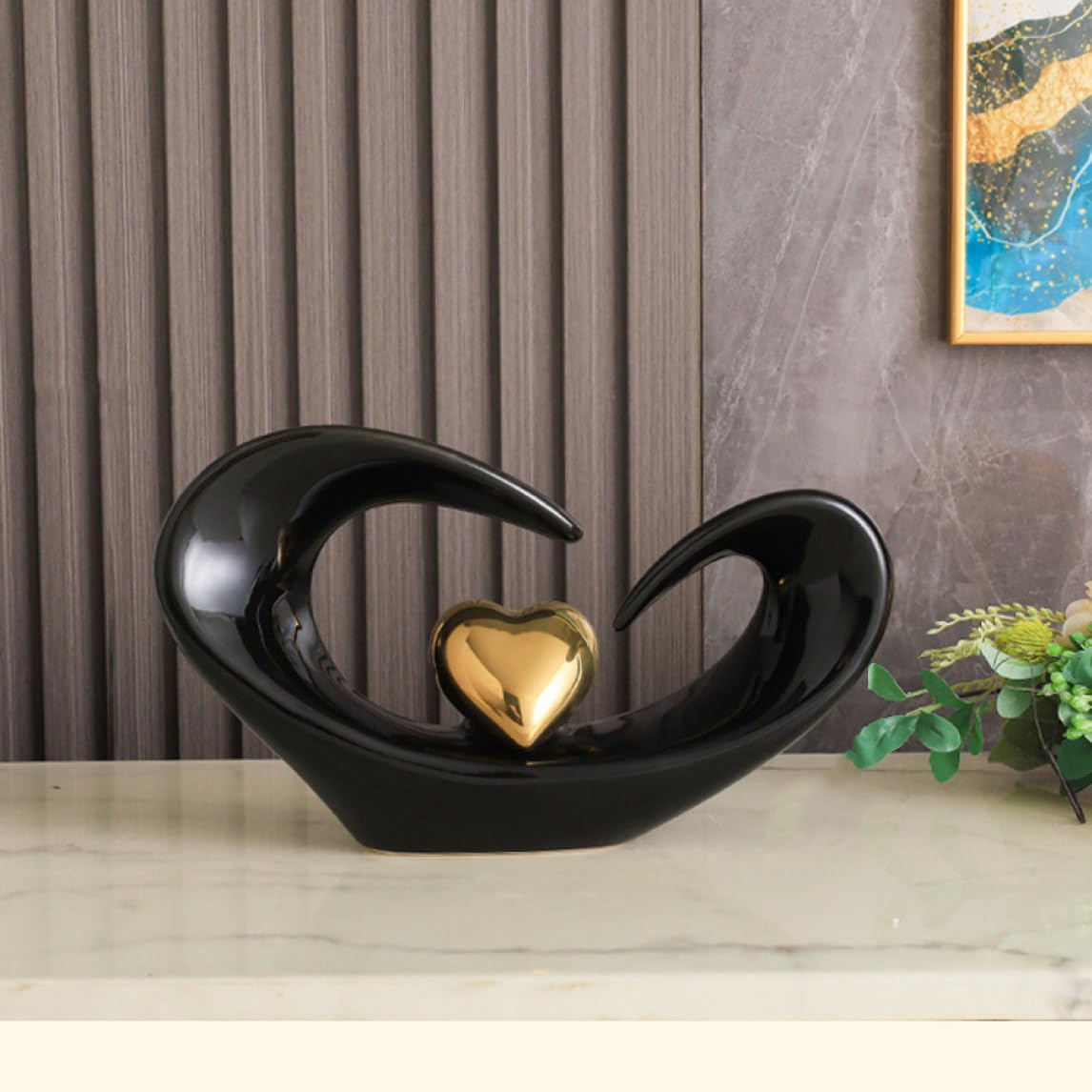 Amazon.co.jp: JAnjiaLxY モダン ハート こころ 彫像 アート 置物