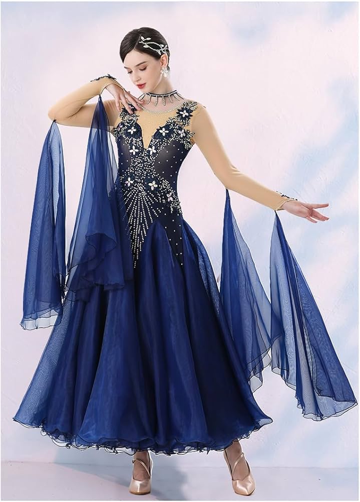 Amazon.co.jp: 社交ダンスドレス モダンダンス衣装 スタンダード