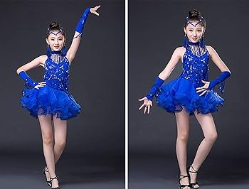 Amazon.co.jp: 社交ダンス衣装 ワンピース フリンジ スパンコール