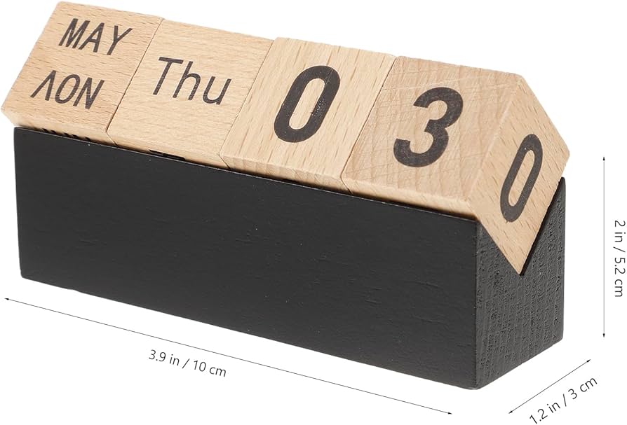 Amazon | VORCOOL 木製カレンダー 卓上カレンダー 木製 万年 卓上