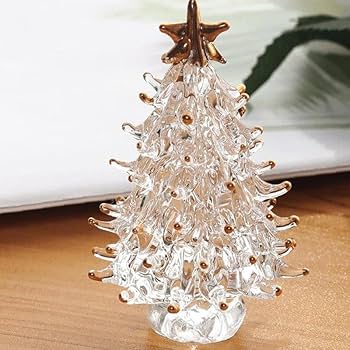 Amazon | クリスマスツリー クリスタル オブジェ置物 透明 絶景 装飾