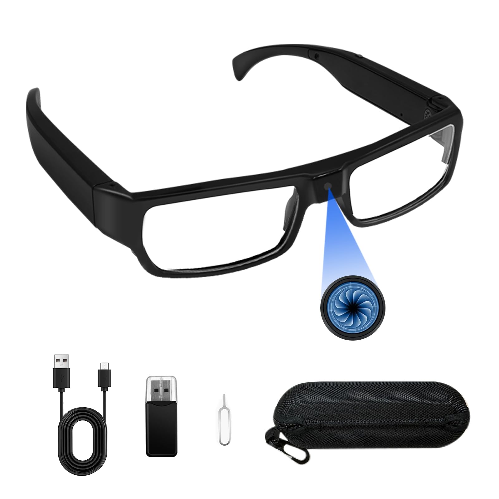 Amazon.co.jp: メガネカメラ SULUWU 小型カメラ 隠しカメラ FullHD