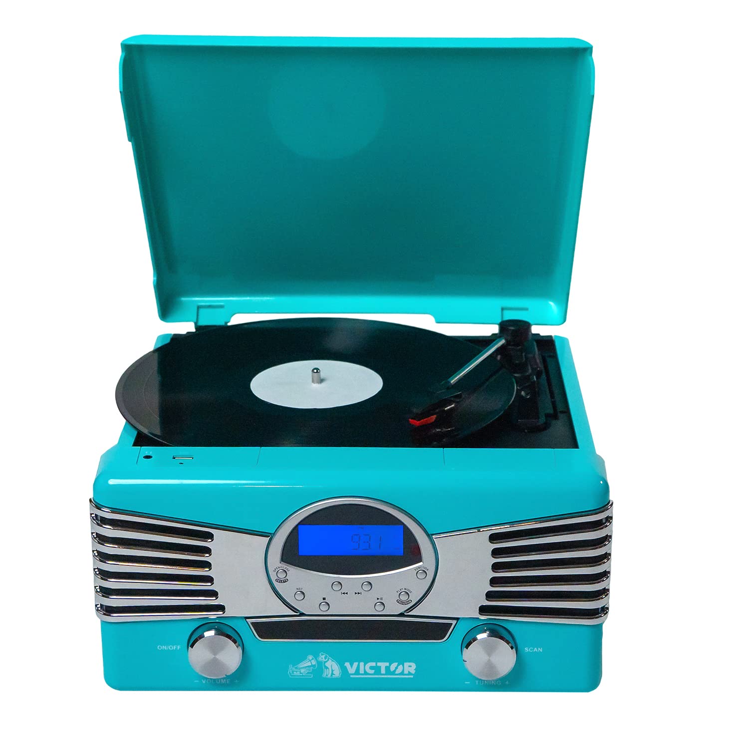 Amazon.com: Victor VHRP-1400 Diner 7-in-1 Turntable Music Center
