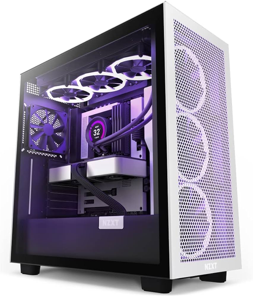 Amazon | NZXT H7 Flow CM H71FG 01 ATX ミッドタワー PCゲームケース
