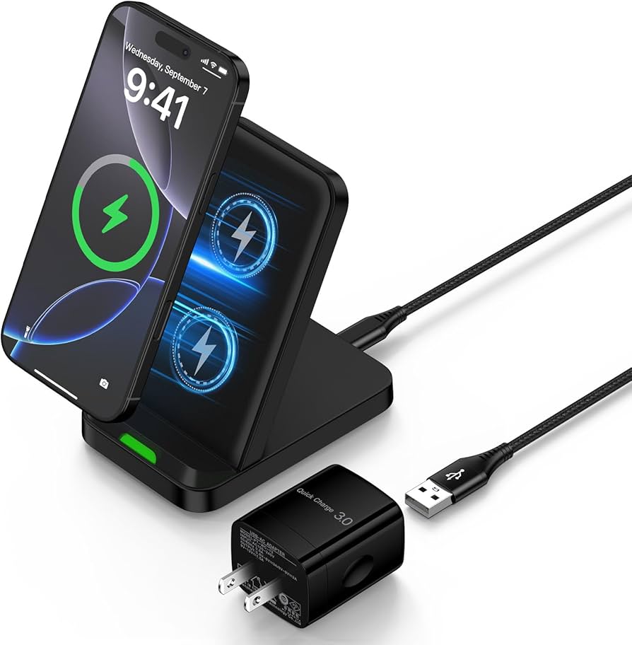 Amazon | 置くだけ充電器 最大15W出力 QC3.0 急速充電器1個 ・Type C