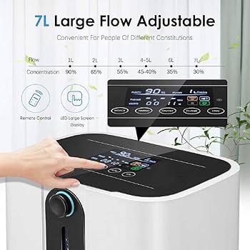 Amazon.co.jp: 7L 老人用酸素発生器 酸素濃度93%±3%110V 最大流量7L毎
