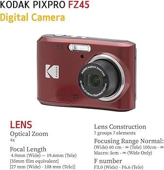 Amazon.com : Kodak PIXPRO FZ45 Digital Camera + 32GB Memory Card +