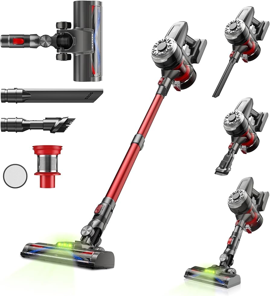 Amazon | 掃除機 コードレス【超軽量自走式設計・グリーンLEDライト