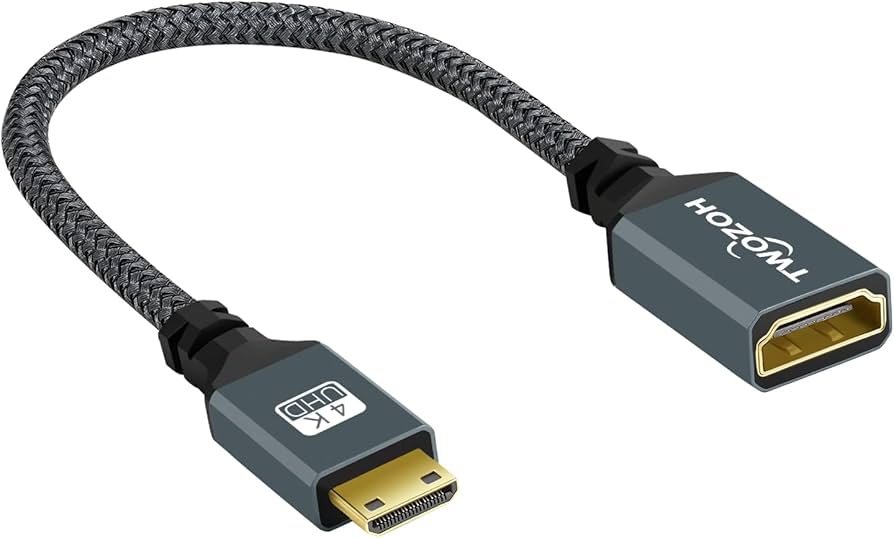 Amazon | Twozoh Mini HDMI to HDMI変換アダプタ Mini HDMI(オス)-HDMI