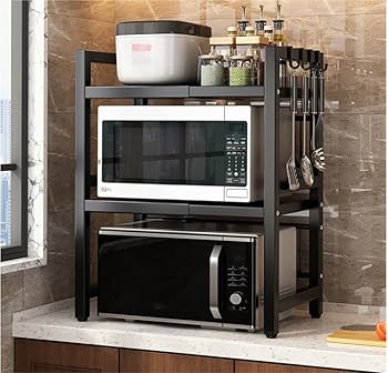 Amazon.co.jp: トースターラックレンジ上ラックレンジラック 格納式