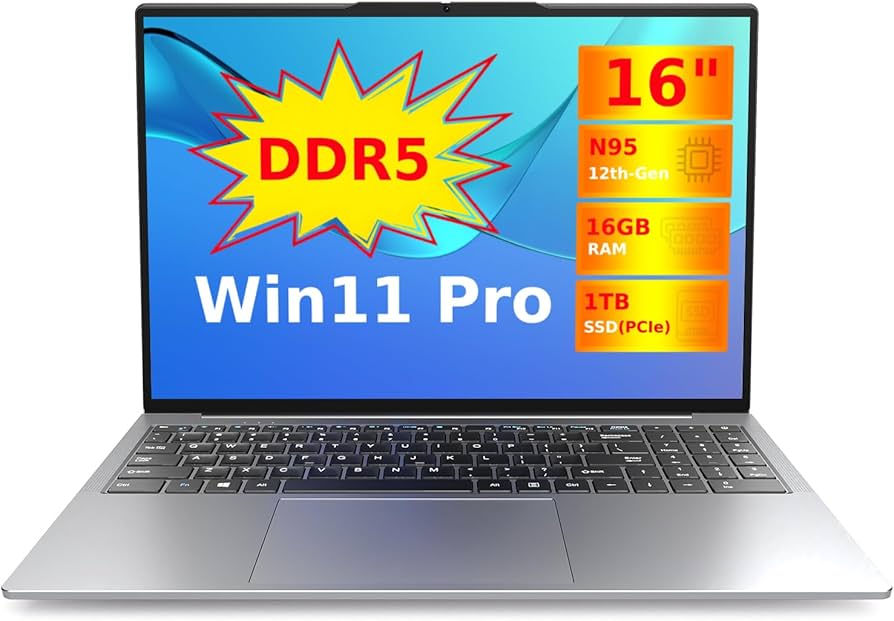 Amazon.com: OTVOC Laptop Computer 16 inch, Win 11 Pro, 12th-gen
