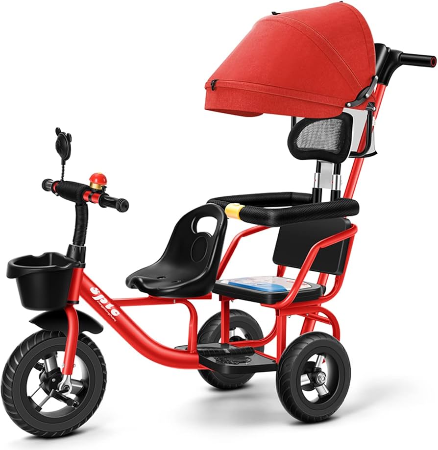 Amazon.co.jp: WLWLEO キッズ三輪車4 in 1 二人乗り三輪幼児用自転車