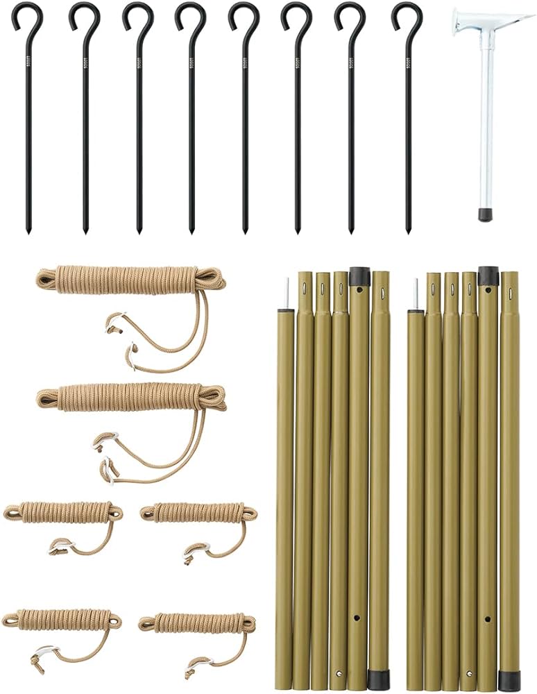 Amazon | ロゴス(LOGOS) タープポール&ペグセット (ヘキサ・スロープ