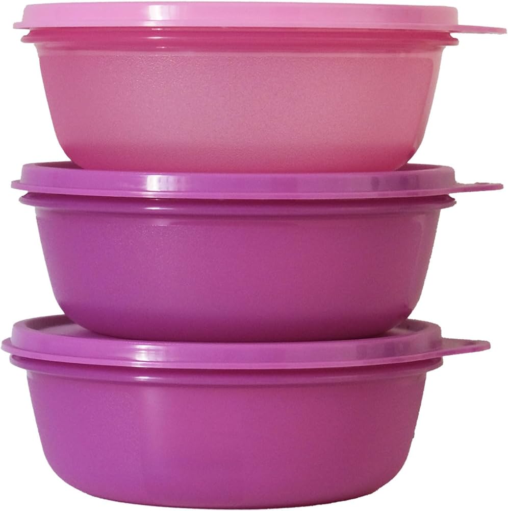 Amazon | Tupperware 残り物ボウルセット 保存食品容器 (600ml x 3個