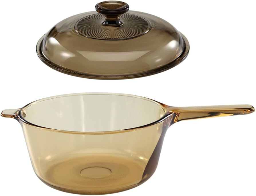 Amazon.com: Corning Vision Amber 2.5L Covered Sauce Pan with Lid