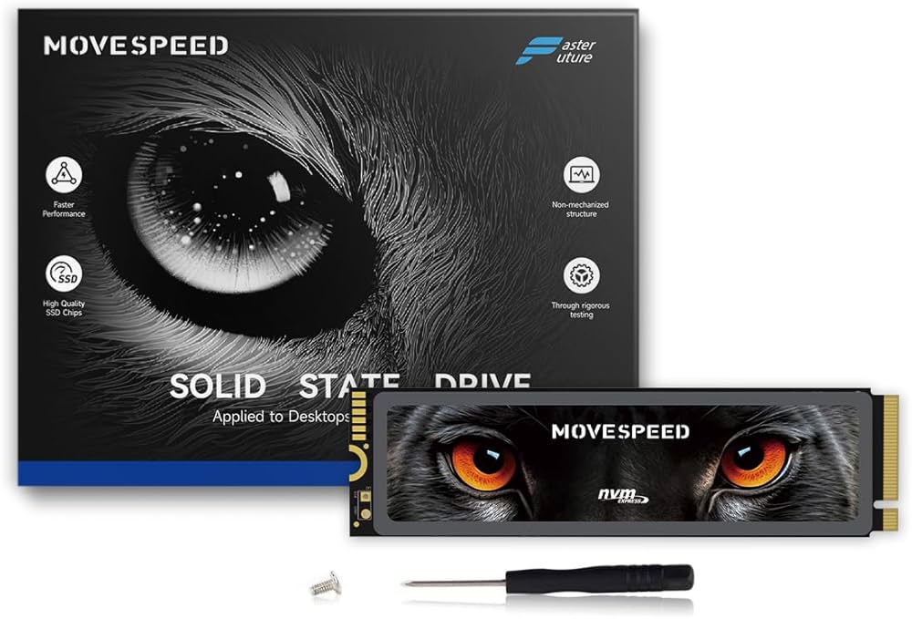 Amazon | MOVE SPEED M.2 SSD 1TB PS5動作確認済み PCIe Gen4x4 NVMe