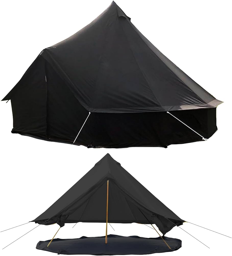 Amazon.com : Kanggogo Canvas Tent,Bell Tent Yurt with Stove Jacks
