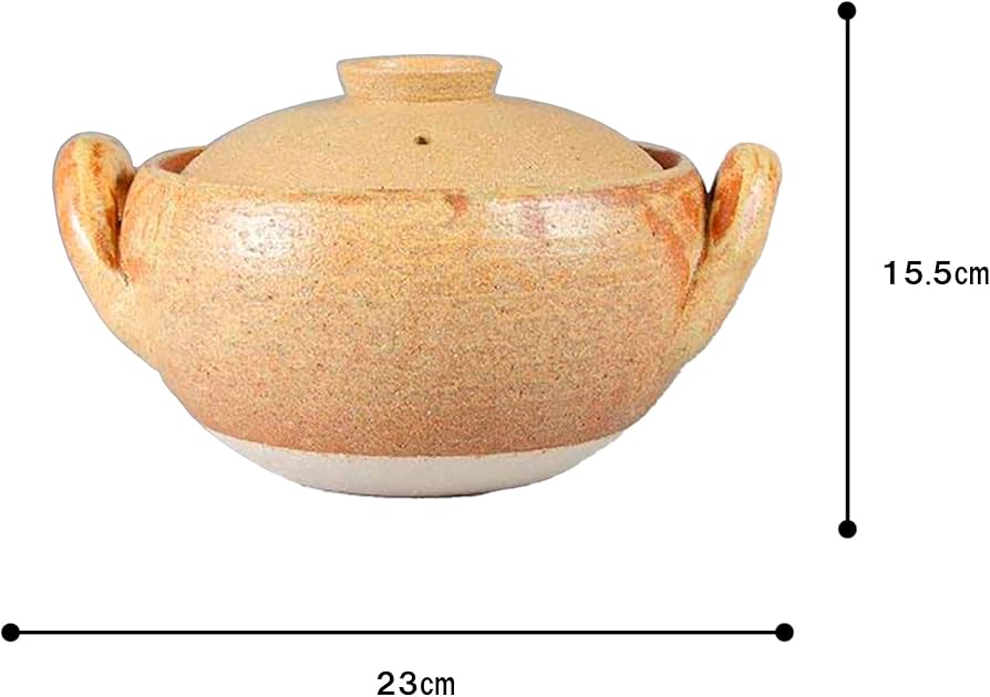 Amazon｜【正規品】 長谷園 みそ汁鍋 土鍋 レシピ付属 大 3-4人用 約