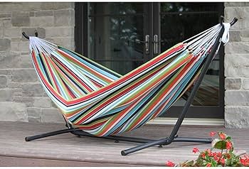 Amazon.com : Vivere Double Sunbrella Hammock with Space-Saving