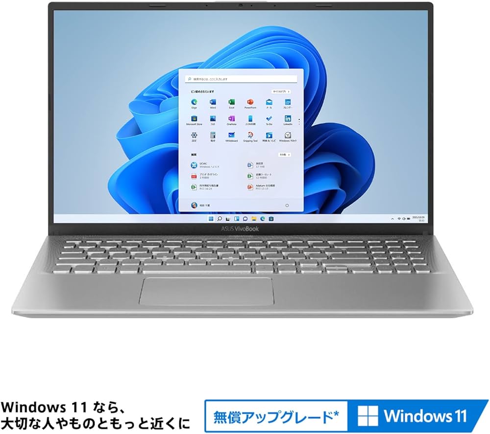 ASUS X515J ノートPC win11 i3 8GB FHD 15.6液晶 ASUS エイスース