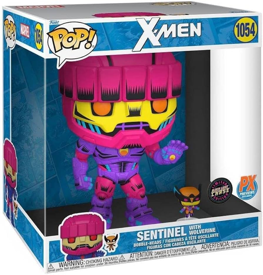 Amazon.com: Funko POP! Jumbo: X-Men Sentinel with Wolverine Chase