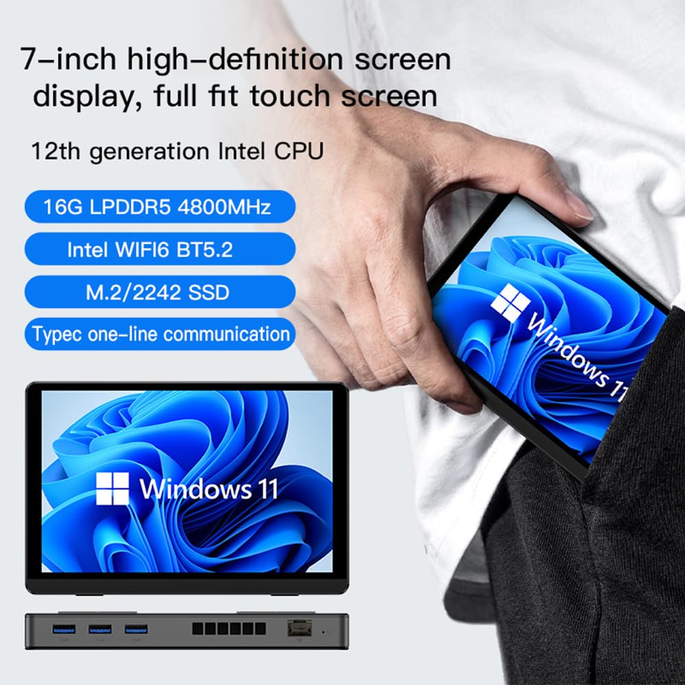 Amazon.co.jp: GZBOXミニPC 小型pc スティック pc 7インチ 2in1タッチ