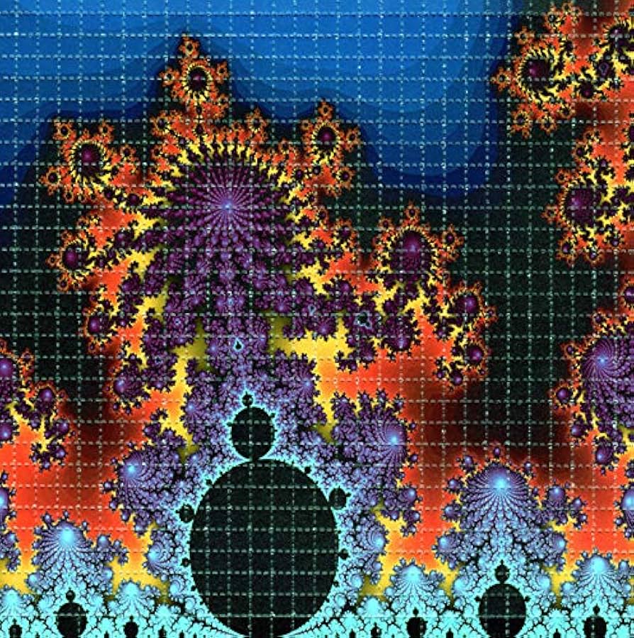 Amazon｜Mandelbrot フラクタルデザイン サイケデリックブロッター