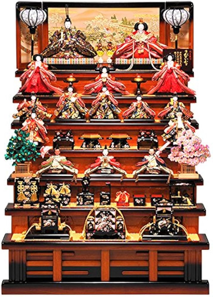 Amazon.co.jp: 【雛人形 ひな人形 お雛様 おひなさま】 七段 十五人