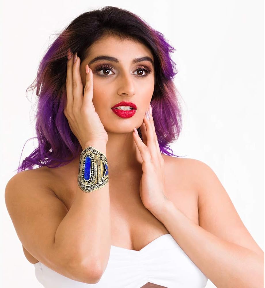 Amazon | Afghanトライバルアンティーク仕上げメタルカフブレスレット