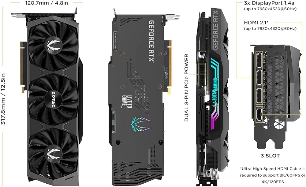 Amazon | ZOTAC Gaming GeForce RTX 3080 Ti Trinity 12GB GDDR6X 384