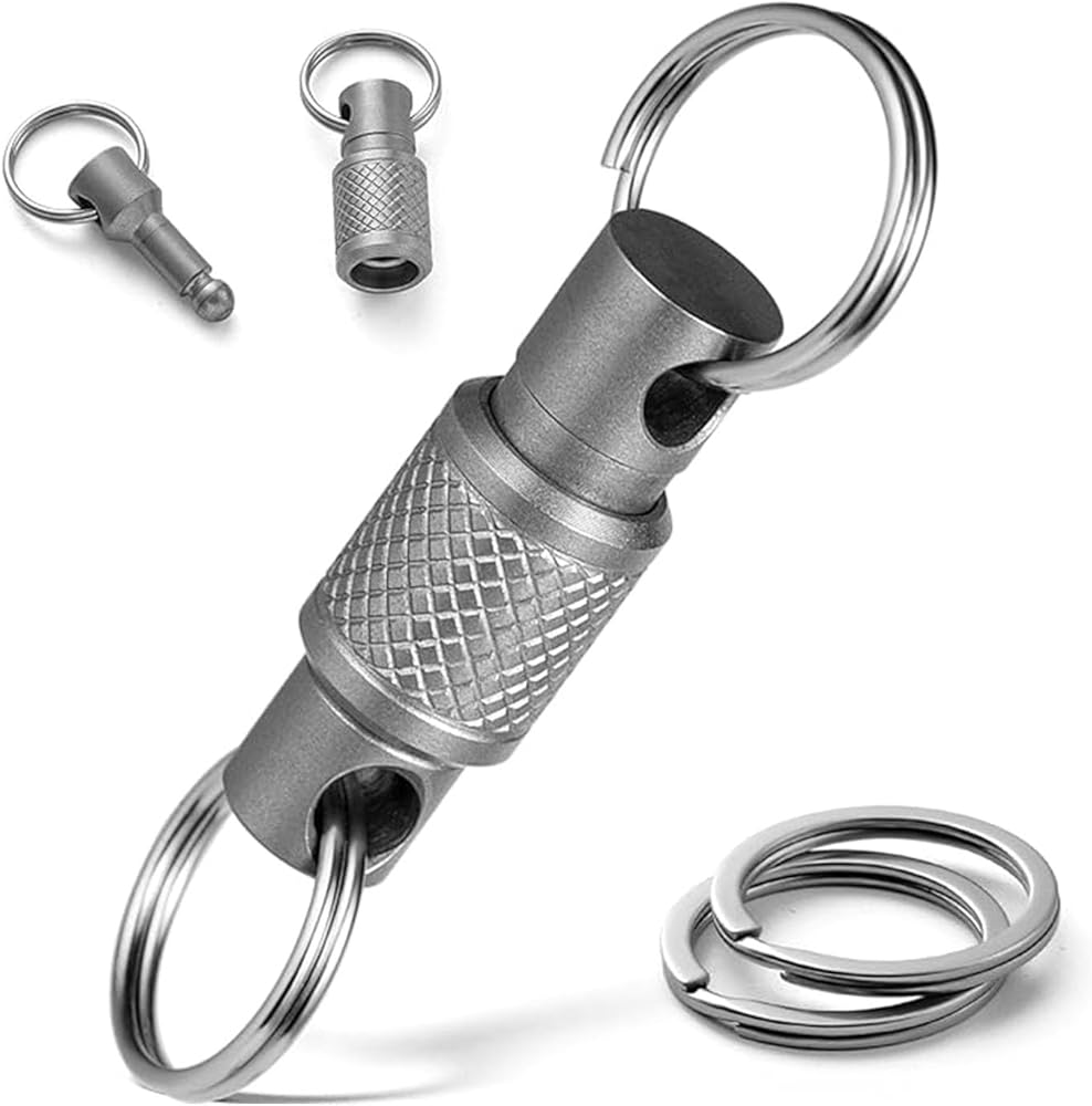 Amazon.co.jp: TIMULTI チタン キーホルダー 着脱式 クイックリリース