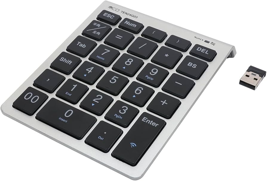 Amazon | ミヨシ MCO Windows用 テンキー ワイヤレス 2.4GHz USB-A