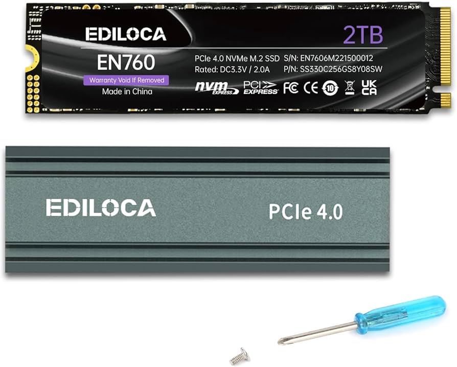 Amazon.com: Ediloca 2TB M2 NVME SSD with Heatsink - PCIe Gen4.0