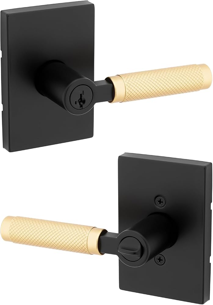 Kwikset Prava Entry Door Handle with Lock and Key, Secure Keyed