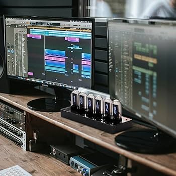 Amazon.co.jp: OUSEITECH ニキシー管風時計 発光管時計 WIFI接入