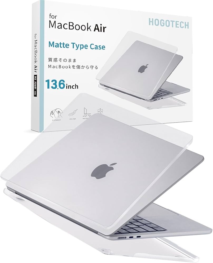 Amazon.co.jp: 2026 M5対応【質感そのまま、傷を守る】MacBook Air