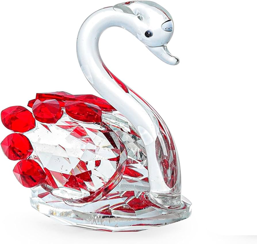 Amazon.com: JATYFING Crystal Swan Decor Glass Figurine for Home