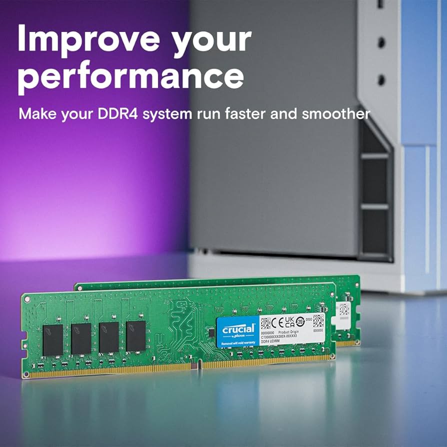 Crucial 16GB DDR4 RAM Kit (2x8GB), 2400MHz (PC4-19200) CL17 UDIMM