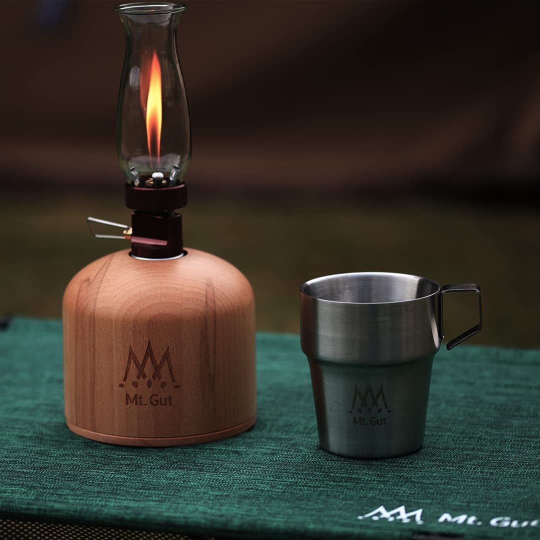 Amazon.co.jp: Mt.Gut 木製OD缶カバー Gas Canister Wooden Case