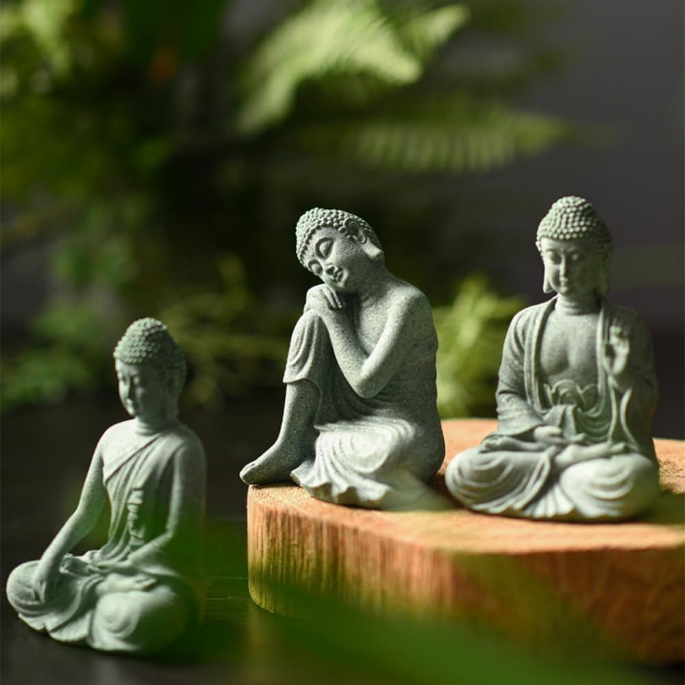 Amazon｜Yuzhiye 釈迦如来 仏像 置物 お釈迦様 座像 如来像 オブジェ