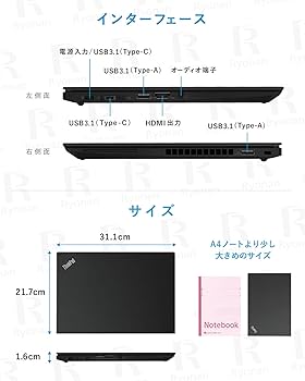 Amazon.co.jp: 【Win11、MS Office 2024搭載】 Lenovo ThinkPad 13.3型