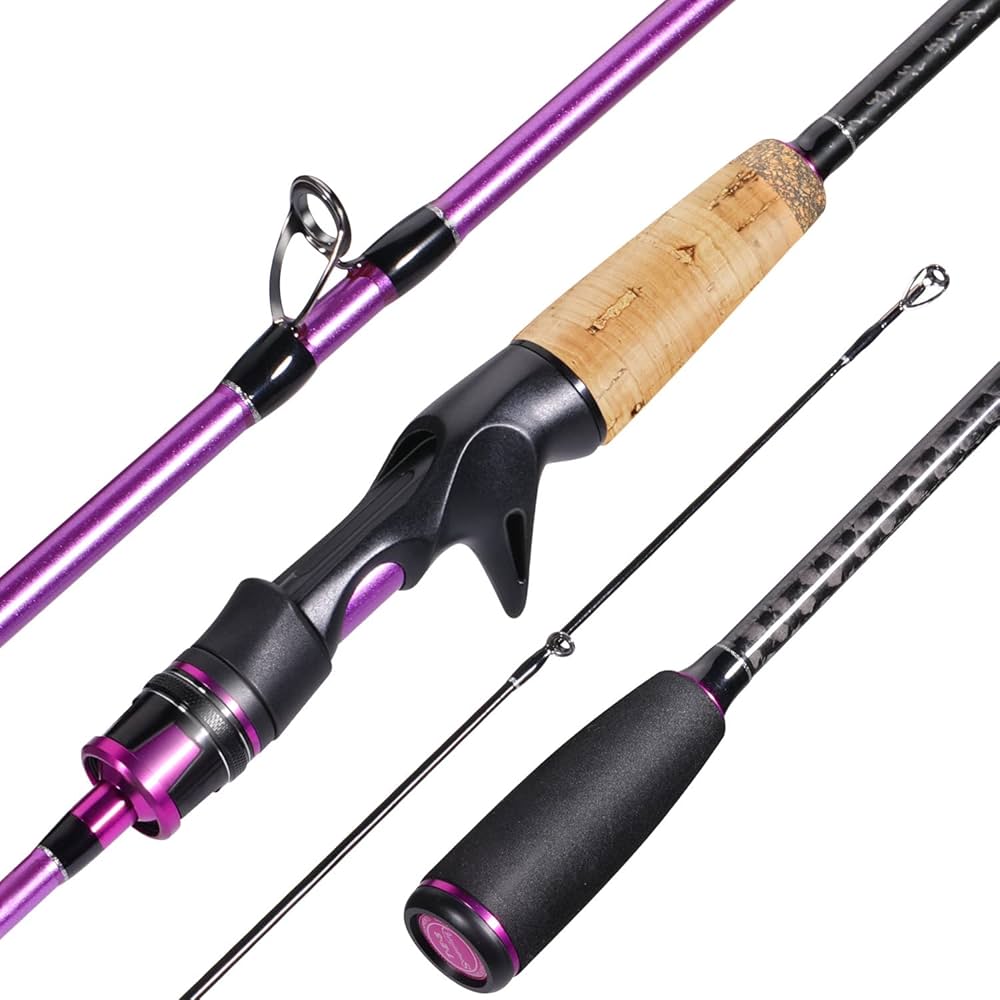 Amazon | Sougayilang 釣り竿 2本 パープル 6フィート キャスティング