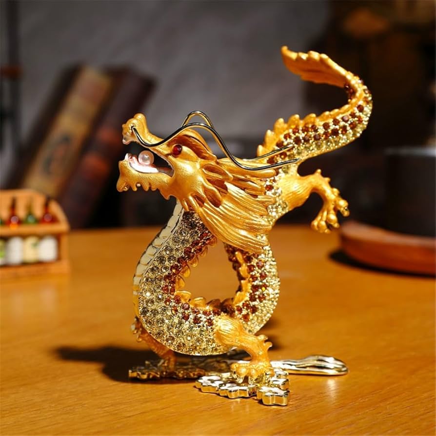 Amazon.co.jp: 龍の置物 五本爪 龍神 守り神 昇運金龍 玄関 縁起物 龍