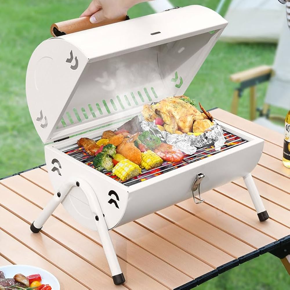 Amazon | バーベキューコンロ 焚き火台-bbq コンロ 鉄板付き 網付き