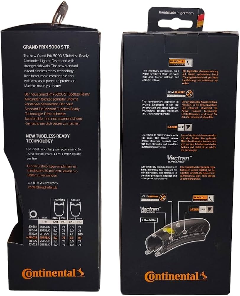 Amazon | Continental Grand Prix 5000 S TR 700x28 ブラック
