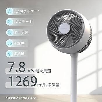 Amazon | 【節電対策&静音】 XVOOX サーキュレーター 扇風機 dc